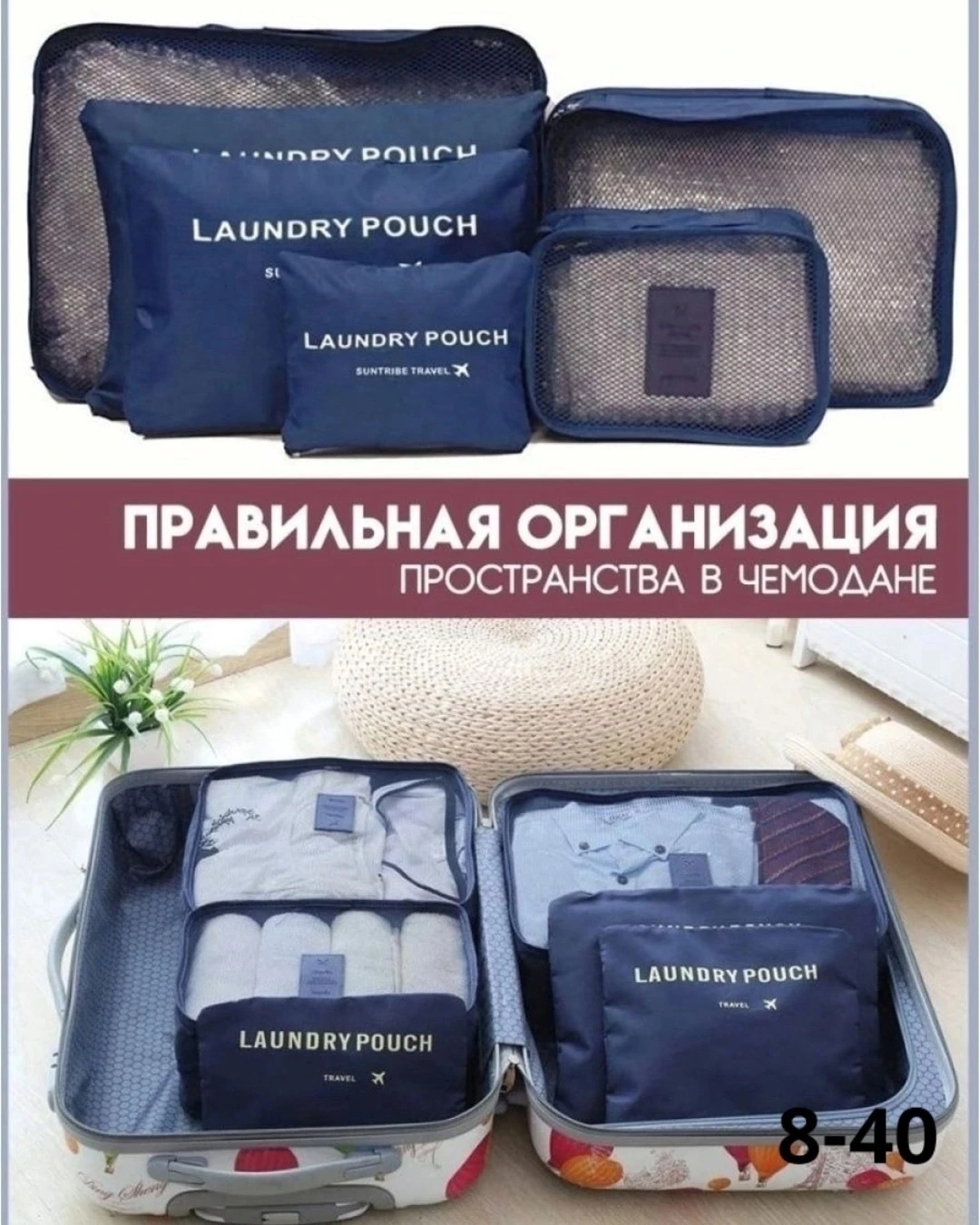 Набор дорожных органайзеров для вещей