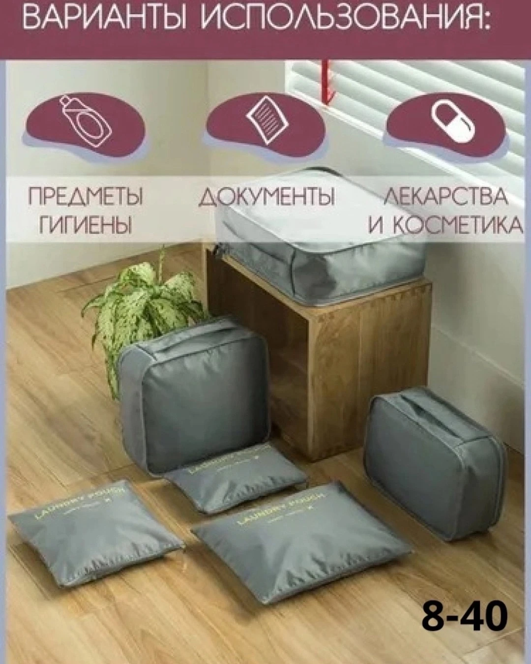 Набор дорожных органайзеров для вещей
