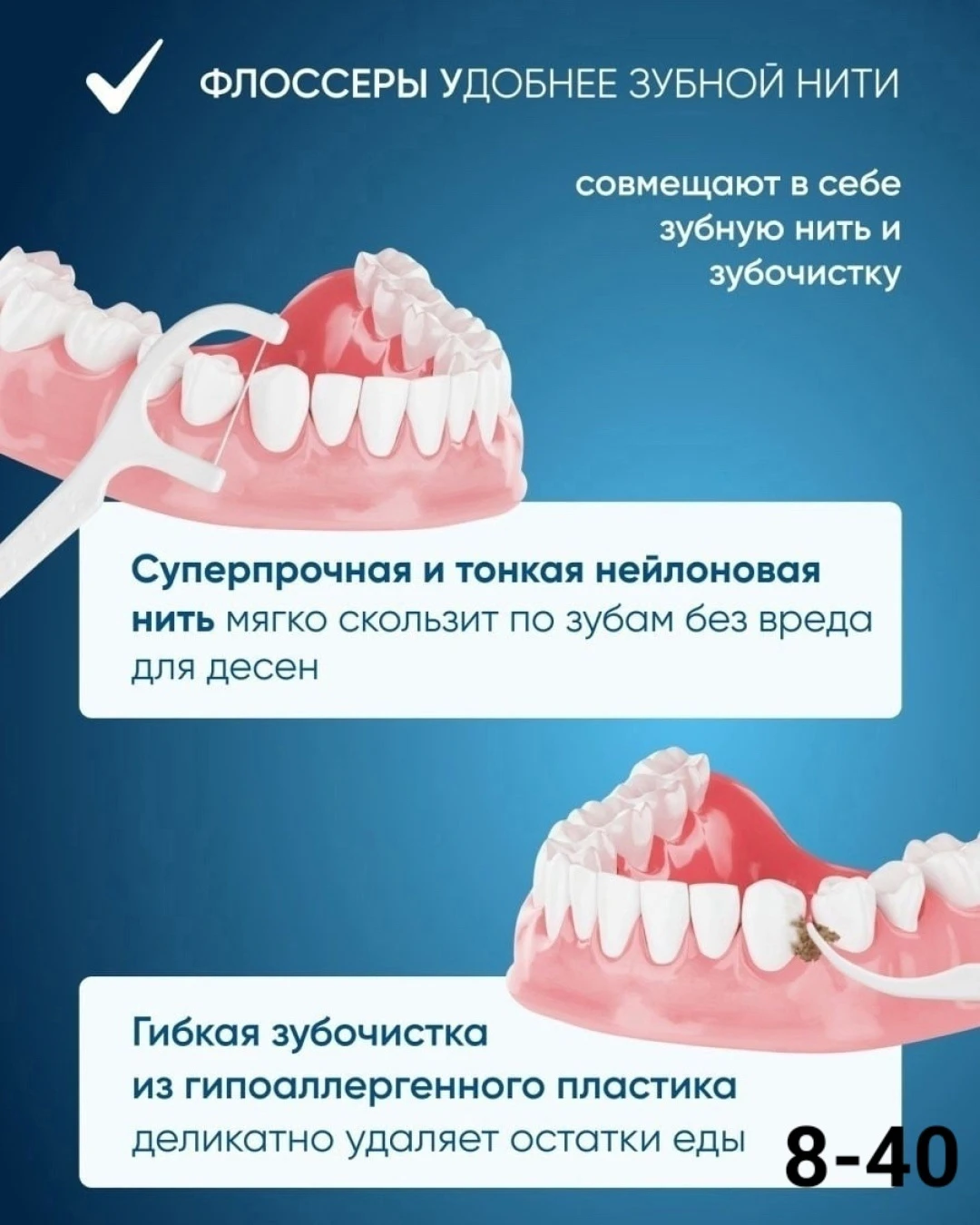 Зубная нить флоссер
