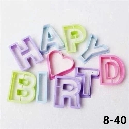 Набор пластиковых букв для выпекания HAPPY BIRTHDAY