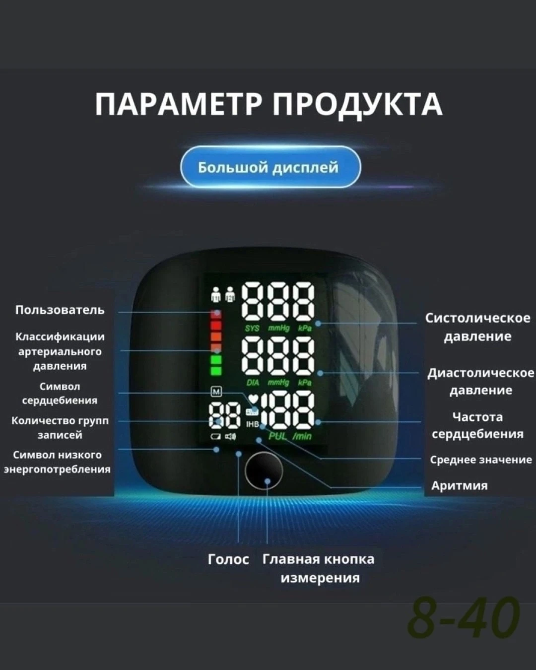 Автоматический тонометр на запястье